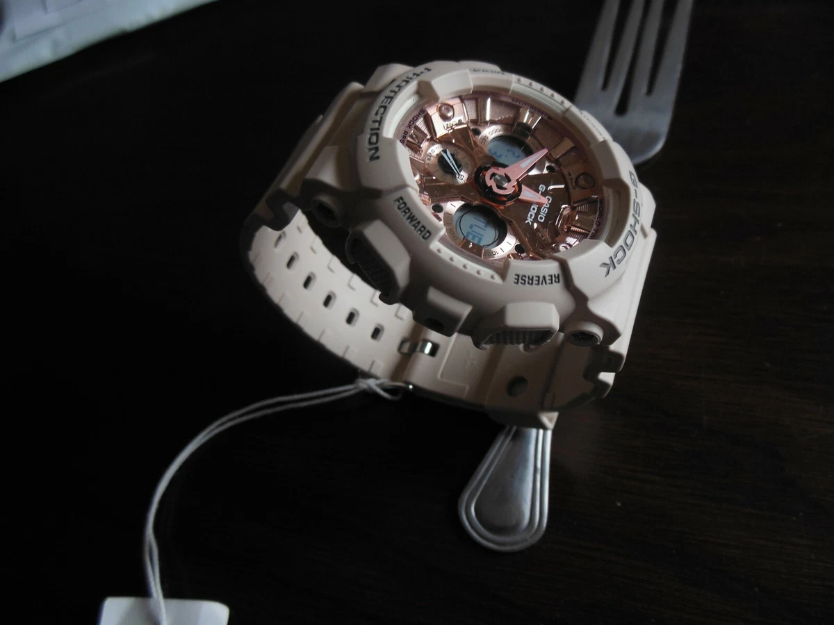 Casio G Shock GMAS 120 MF Beige Rose Gold Free Shipping