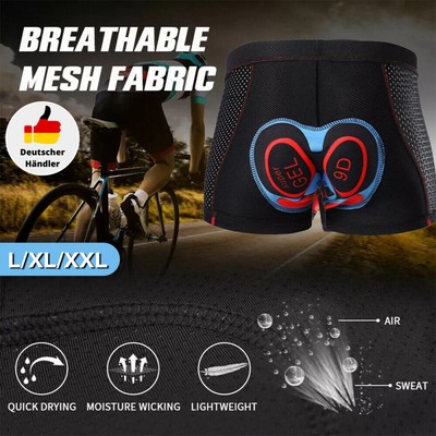 Sitzpolster Radhose Radlerhose Unterhosen Pants 9D Gel Fahrradhose Herren Damen