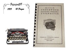 Underwood Standard Portable typewriter owners Manual 1919 (12pg) thumbnail