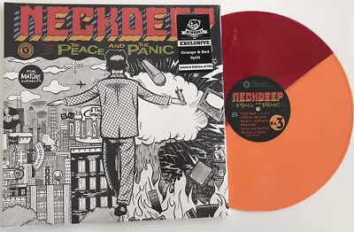 Neck Deep - The Peace & The Panic LIMITED Edition  Orange/Red Split Vinyl LP New