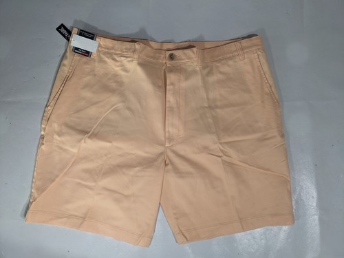 Clearance- Size 44 Big Roundtree & Yorke Casuals Chino Flat Shorts 9"I Peach