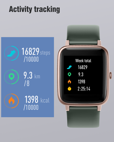 YAMAY Sleep Tracker Heart Rate Monitor Smart Watch for IOS Android Men Women - Zdjęcie 42 z 96
