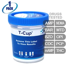 NEW Mintegrity Drug Test 10-Panel T-Cup Urine Home Kit 1-Pack #MI-TDOA-3104