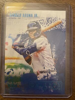 2020 Panini Diamond Kings Gallery of Stars Holo Blue #/99 Ronald Acuna Jr #GOS-8