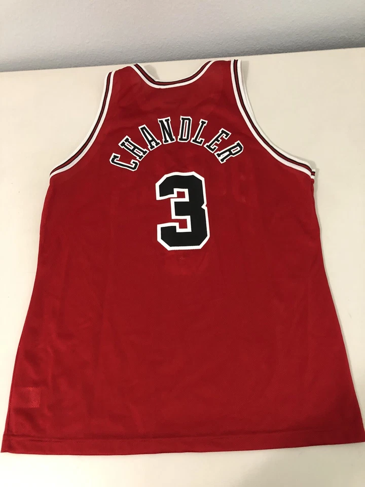Vintage Red Champion Chicago Bulls Tyson Chandler Jersey Men's Size 44 L Large - Image 4 of 4
