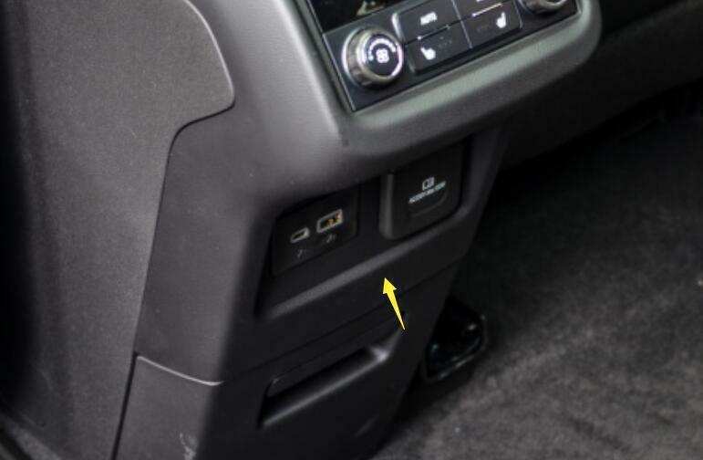 Rear USB Socket Switch Cover Trim For Chevrolet Blazer 19-21 Steel Carbon Fiber