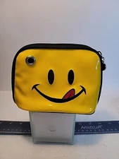 Smiley Face Joe Boxer Zip Wallet Pouch Credit Card Holder, Coin Pocket, Keyring 