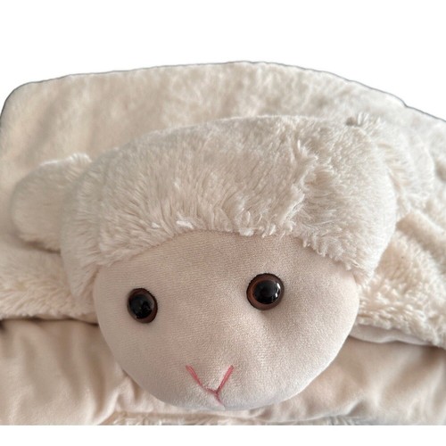 Bearington Baby Lamb White Security Safety Baby Plush Blanket Play Mat 34”x20” - Picture 4 of 5