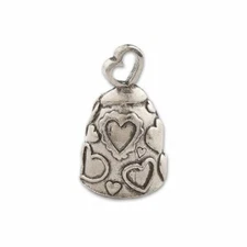 Guardian Bell, Hearts, Love, Motorcycle Rider, Biker, Good Luck Bell, .75" x 1"