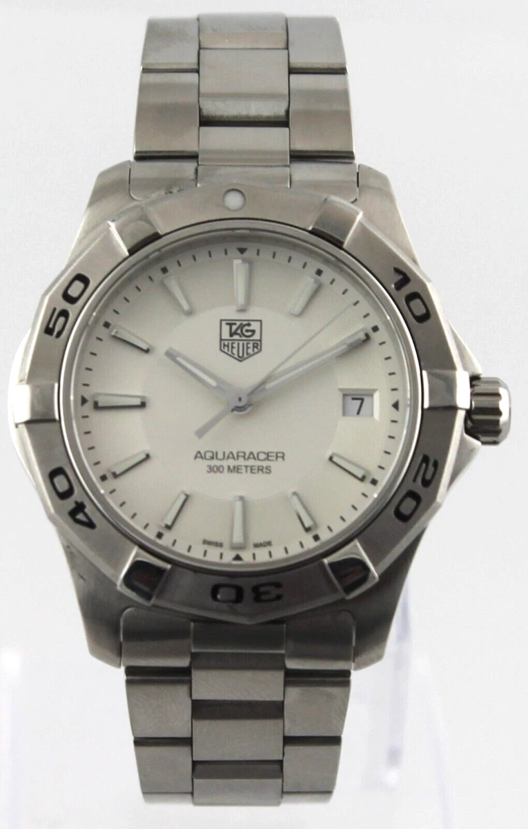 TAG HEUER WAP1111.BA0831 AQUARACER SWISS QUARTZ MEN SILVER LUXURY