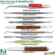 Range Of Dental Laboratory Instruments Kits Waxing Modelling Carvers Spatula Lab