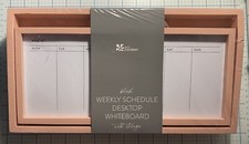 Lavagna bianca scrivania programma settimanale Erin Condren colore blush con conservazione nuova con scatola