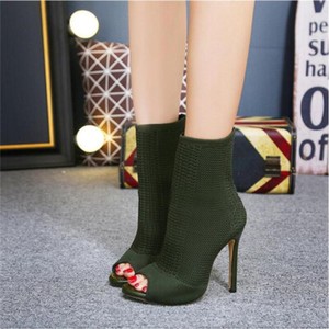 sock boot heels open toe