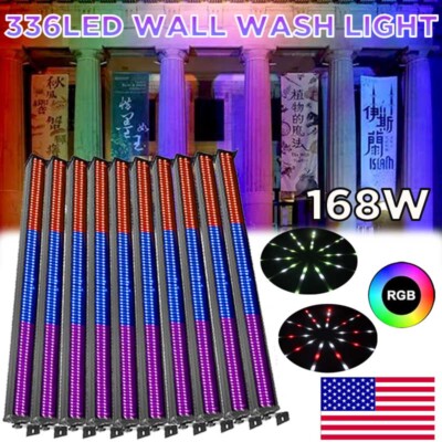 Wall Wash Light Bar 336 LED RGB 3in1 DMX Stage DJ Disco Party Strobe Beam Light