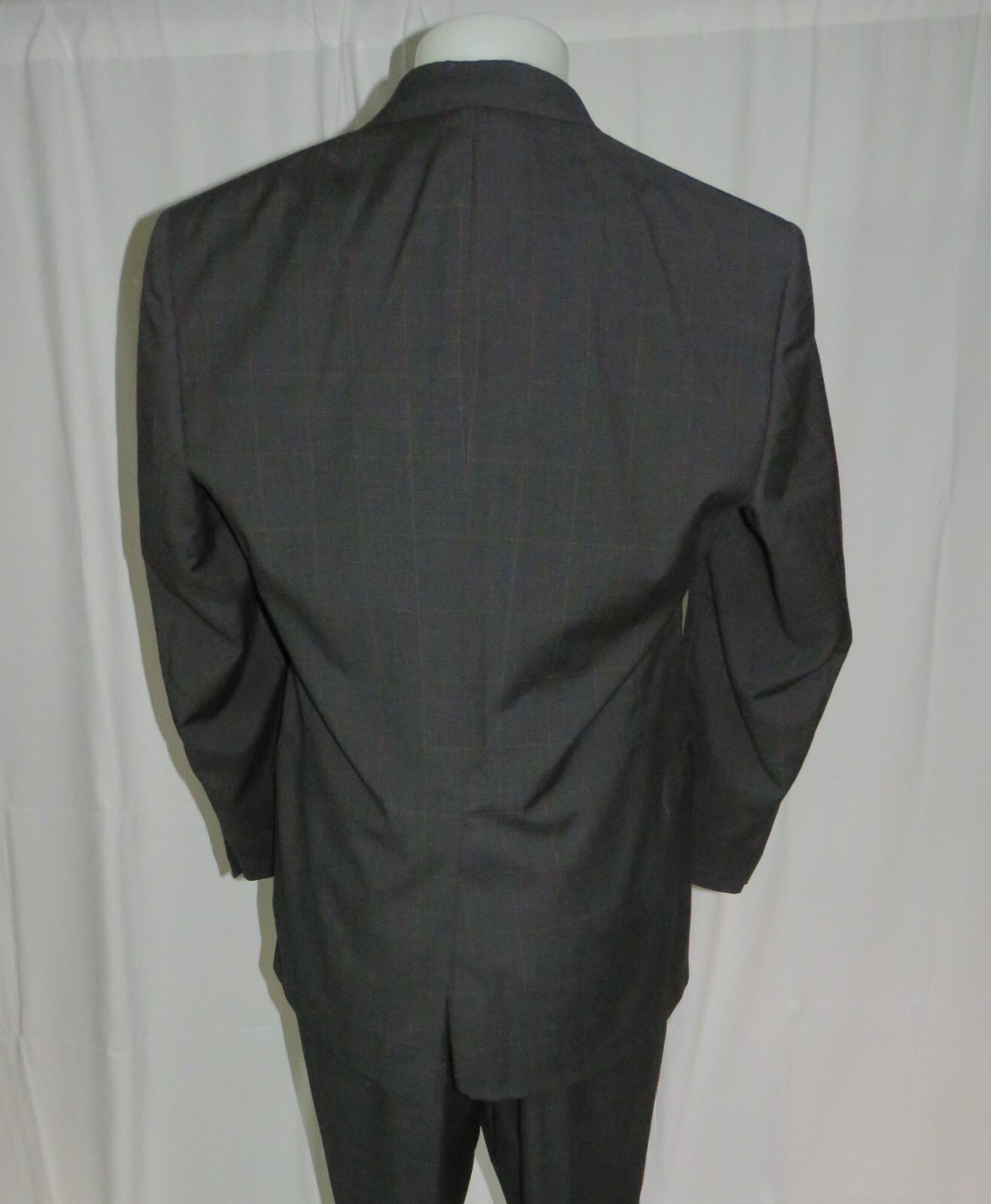 Burberrys' Prorsum Moss Gray Plaid Vintage Two Button Suit 41L image 10