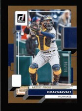 OMAR NARVAEZ 2022 DONRUSS #116 ARTIST PROOF GOLD PARALLEL #08/10 BC3640
