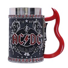 Image of Nemesis Now Tankard ACDC Back in Black Tankard Drinking Mug Rock & Roll Gift