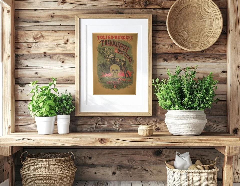 Circus Poster Magic Show Freak Show Posters Skulls Ghosts Skeletons Wall Art - Image 2 of 4