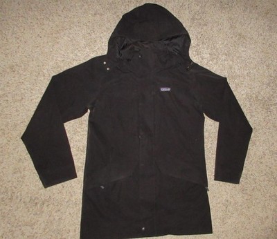 Patagonia Jacket Men XS Black H2No Waterproof Hooded SHELL ONLY Parka STY28388