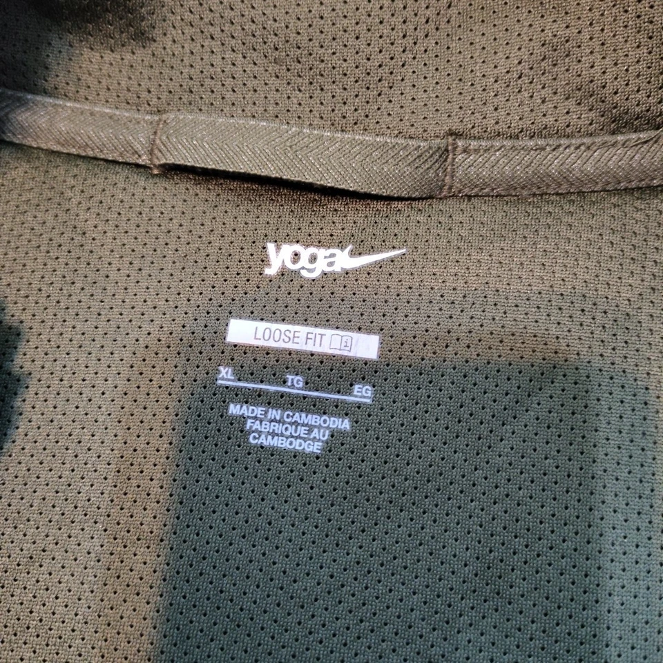 Nike Yoga Para hombres Talla XL Calce Suelto Sherpa Polar Pullover Chaqueta a Presión Cálida Difusa Foto 4 de 4