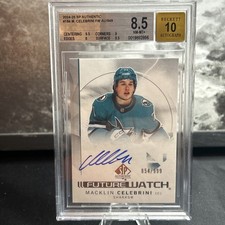 24-25 Sp Authentic Future Watch Auto Macklin Celebrini  /999 Beckett 8.5 Auto 10