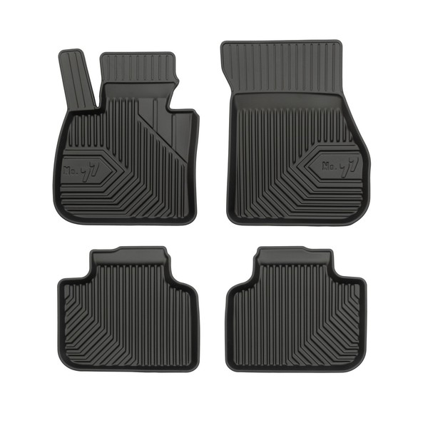 FußMatten Gummimatten No.77 FüR Bmw X1 F48 2015-2022 Tpe Gummi Schwarz 4 Teile-image