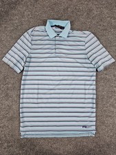 Ralph Lauren RLX Polo Shirt Mens Medium Striped Golf Performance Stretch