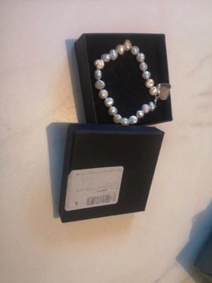 Weißer Kristall mit Herz Edelstahl Chrom machen schönes Armband