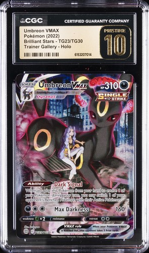 2022 POKÉMON BRILLIANT STARS TRAINER GALLERY HOLO UMBREON VMAX CGC 10 PRISTINE
