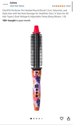 NEW CALISTA Perfecter Pro Heated Round Brush | Curl, Volumize, and Style