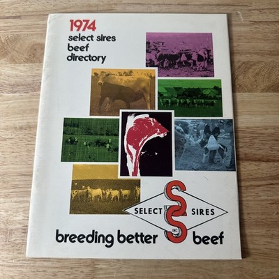 1974 Select Sires Beef Directory Magazine Livestock Cattle Breeding Farm