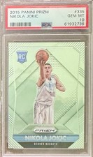 2015-16 Panini Prizm 335 Nikola Jokic Rookie Card Denver Nuggets PSA 10