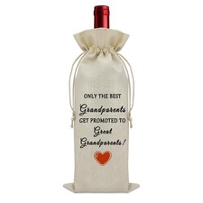 Promoted Great Grandparents Gift Wine Bag Pregnancy Announcement Bottle Parents