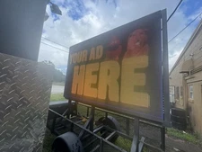 Full Color Programmable LED Sign Board on Trailer – 7' High x 10' Wide  