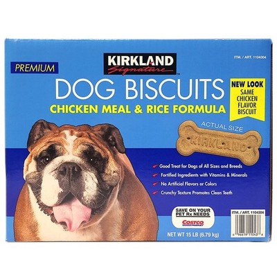Kirkland Signature Premium Dog Biscuits, 15 lb, Crunchy Dog Treats