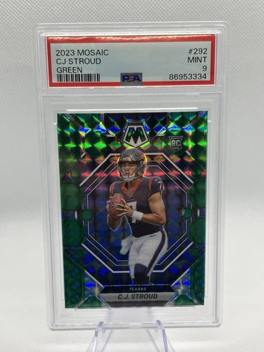 2023 Panini Mosaic - Rookies Green Mosaic Prizm #292 C.J. Stroud (RC) PSA9
