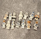 LEGO Star Wars Clone Trooper Minifigure Lot of 12 White/Blue/Orange Armor