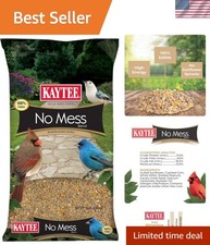 No Mess Wild Bird Food - 10lb Blend for Blue Jays, Cardinals  More
