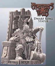 Dwarf King Statue (100mm)/TTRPG/Wargaming/Dungeons and Dragons/Avatars of War