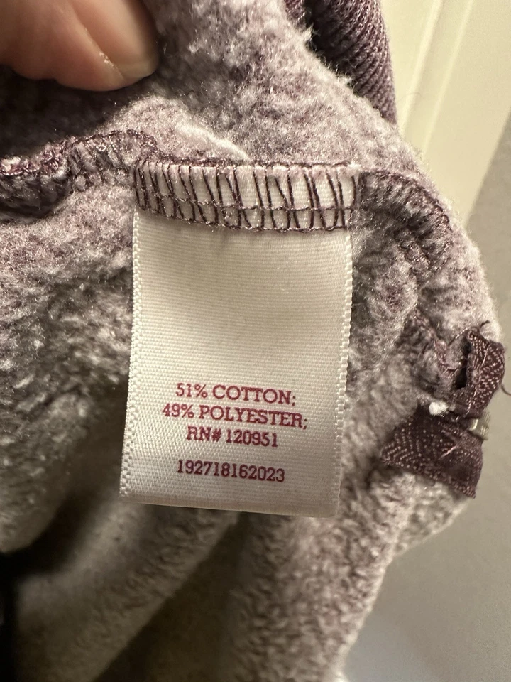 Sudadera con capucha para mujer SO desgastada, cremalleras laterales, púrpura, talla XL Foto 4 de 4