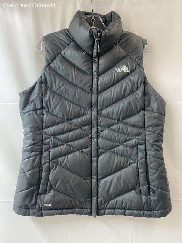 The North Face Women's Gray Zipped Pockets Puffer Vest Size Large