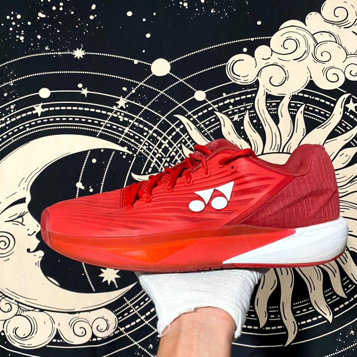 Yonex Power Cushion Eclipsion 5 Athletic Sneaker Men's 10 Red Mesh Running Sport View 5