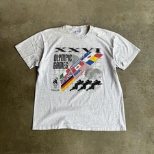 Vintage Olympic Games Atlanta 1996 T-Shirt Size- XL USA Made Gray