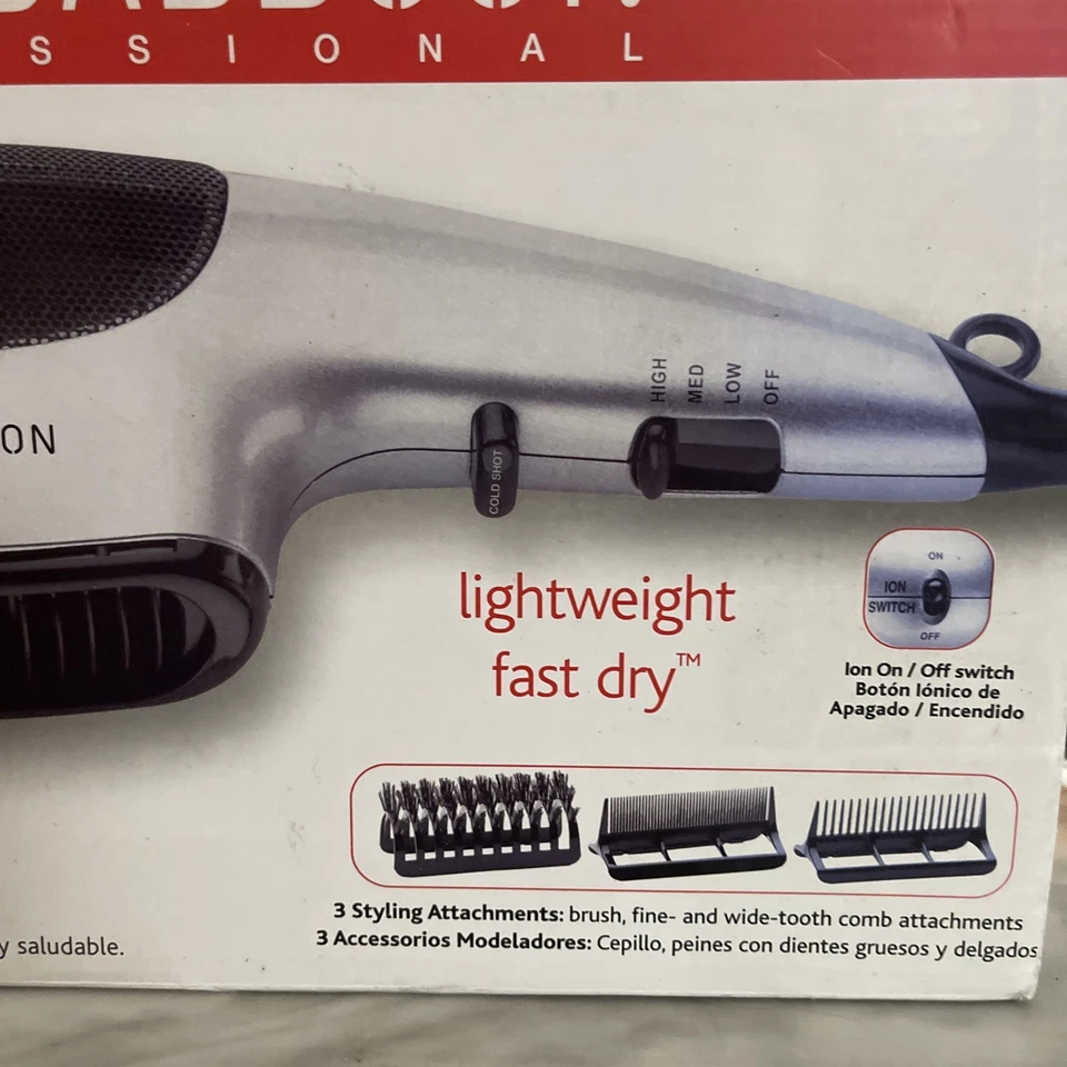 Secadora profesional de estilo iónico Vidal Sassoon 1875W VS783 negra/plateada NUEVA Foto 3 de 4