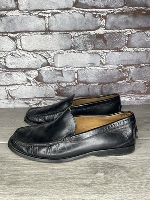 Tod's Black Patent Leather Slip On Moccasin Loafers Shoes Men Sz 6.5M US/39.5EU