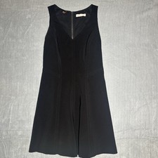 Rebecca Taylor Classic Black V Neckline Sleeveless Work Party Dress Size 2
