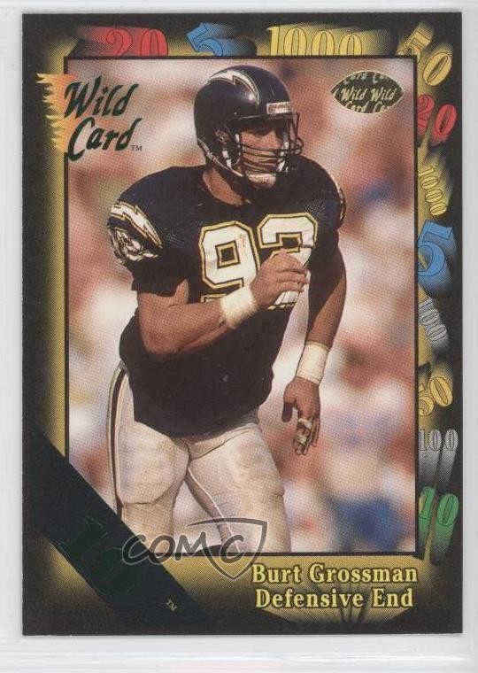 1991 Wild Card 10 Stripe Burt Grossman #105 0b5