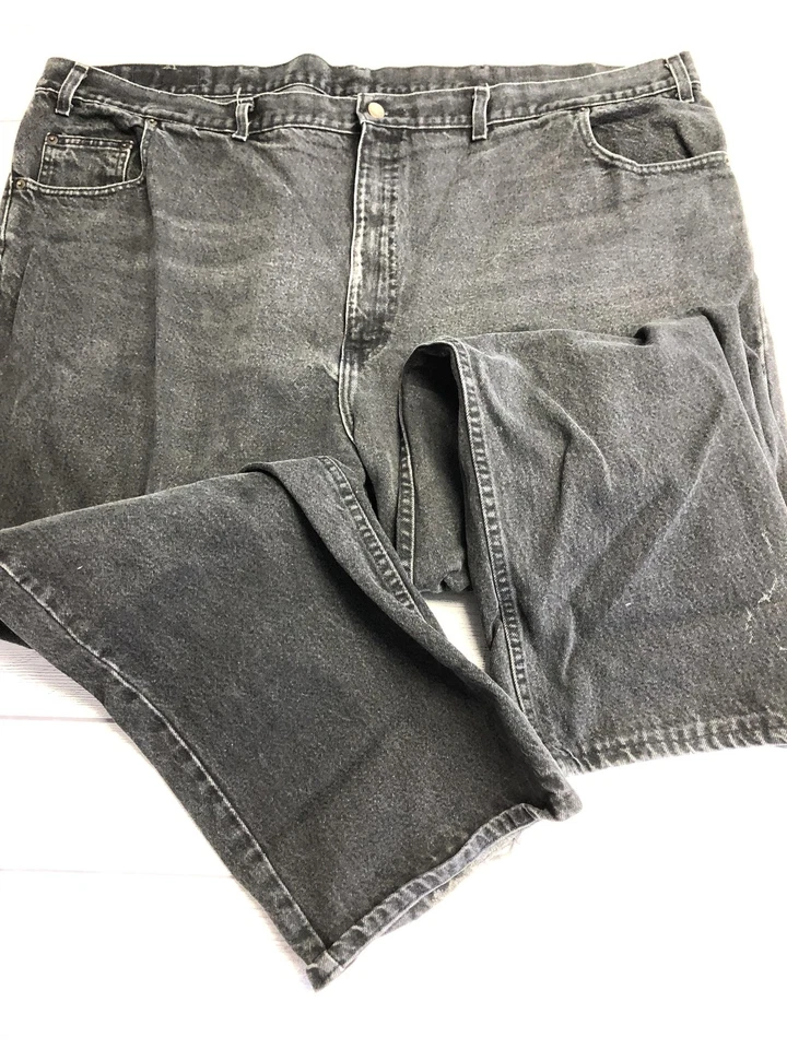 Мужские джинсы Arizona 52x30 черная джинсовая ткань прямые штанины расслабленный крой 5 карманов большие и высокие - Изображение 3 из 4