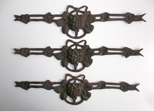 3  x Antik Möbelbeschläge Beschlag Möbelbeschlag Dekoration  Messing