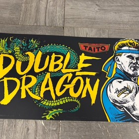 DOUBLE DRAGON Arcade Marquee OEM NOT A REPRODUCTION Original Used 1980s Game
